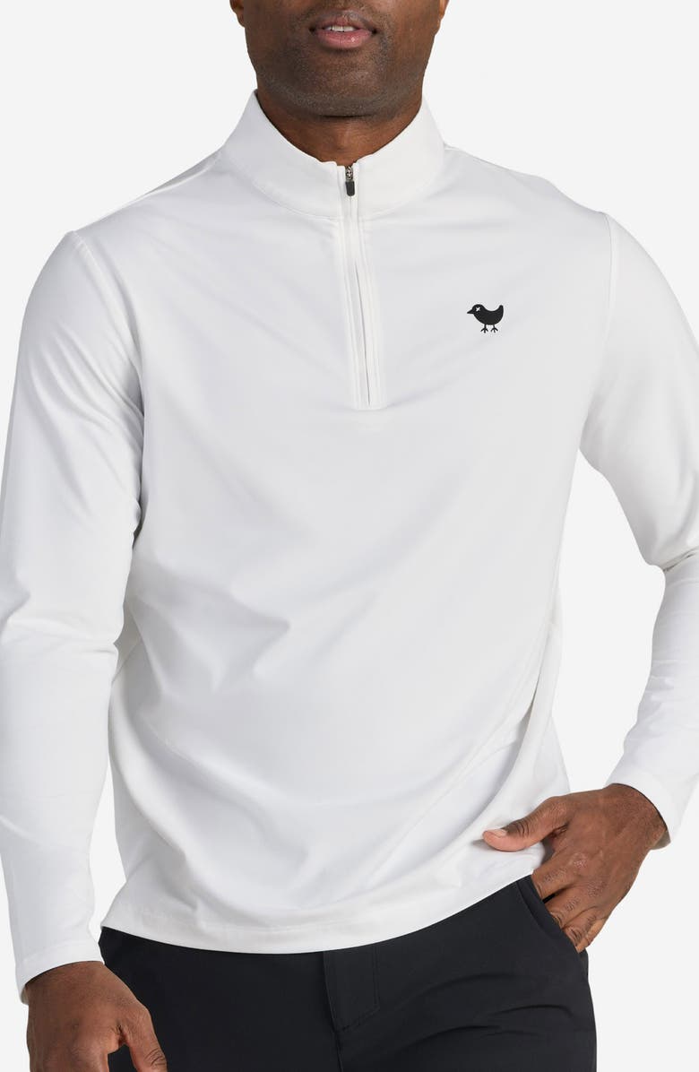 Bad Birdie Velocity Performance Quarter Zip Pullover, Main, color, Cloud Dancer