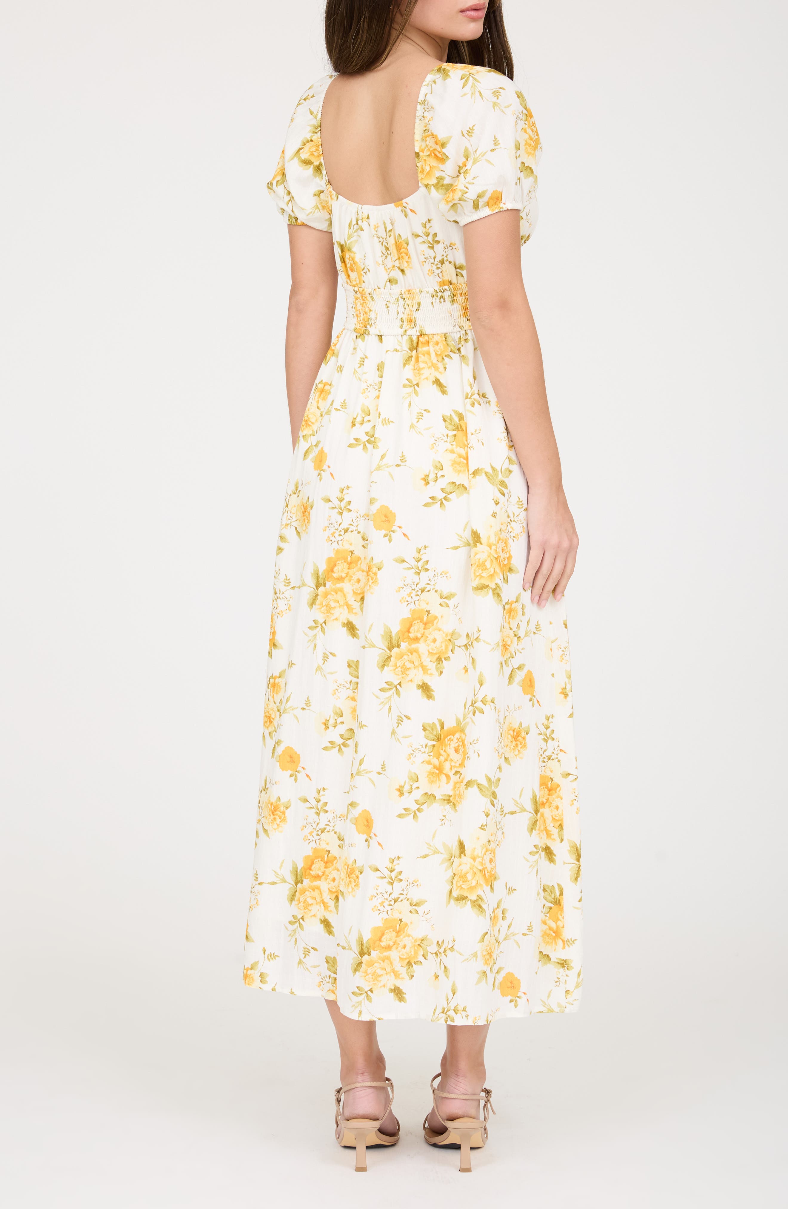 Puff Sleeve Midi Dress - image 4