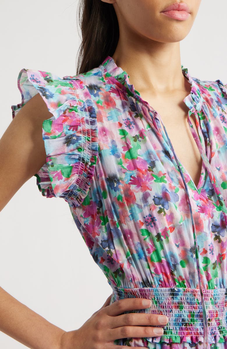 Rails Garden Floral Print Midi Dress, Alternate, color, Spring Meadow