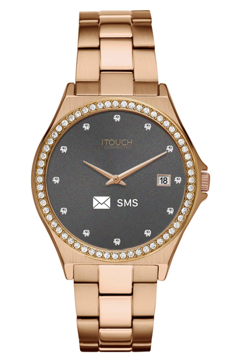 I TOUCH iTouch Connected Hybrid Smartwatch Fitness Tracker: Crystal ...