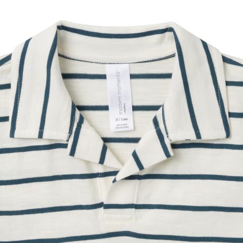 Modern Moments™ By Gerber Johnny Collar Shirt And Shorts Set In Ivory Stripe