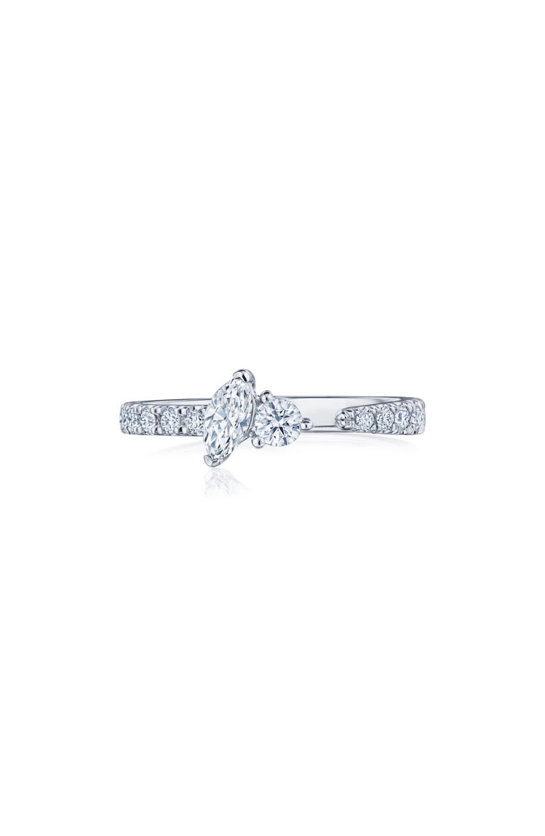 Kwiat Duet Diamond Open Ring, Main, color, White Gold