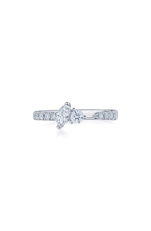 Duet Diamond Open Ring