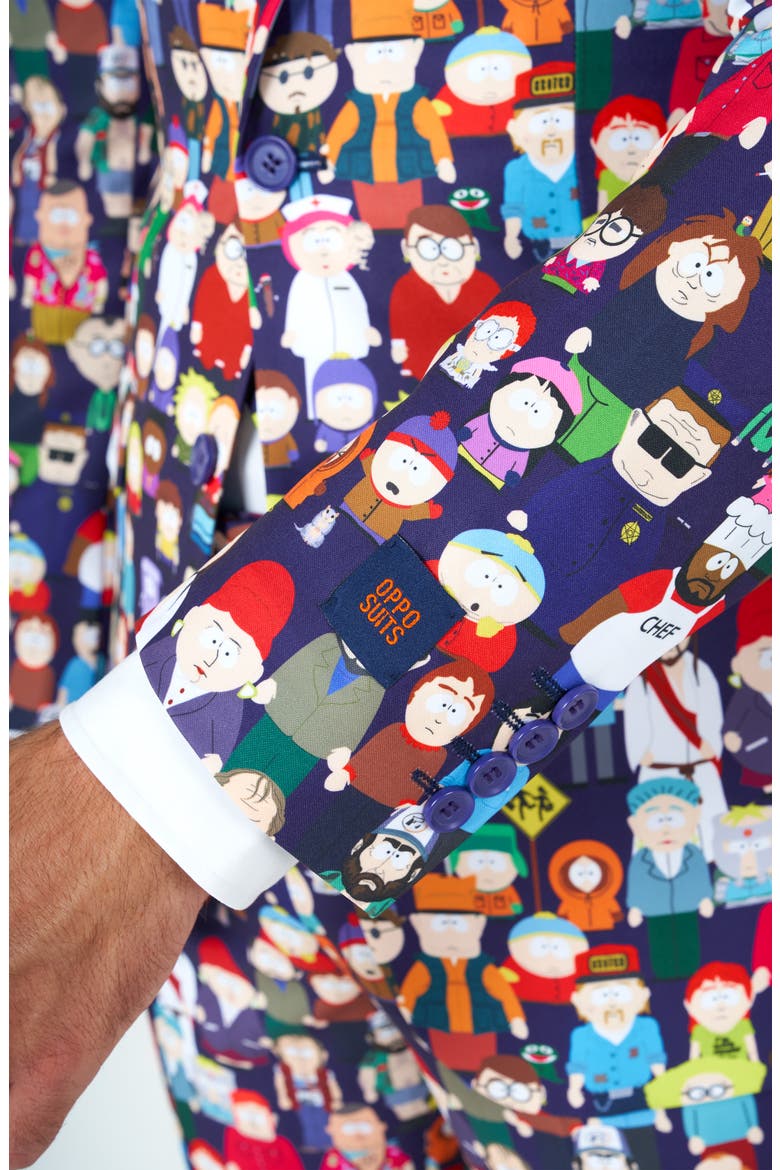 x South Park Slim Fit Two-Piece Suit & Tie Set, Alternate, color, SOUTH PARK