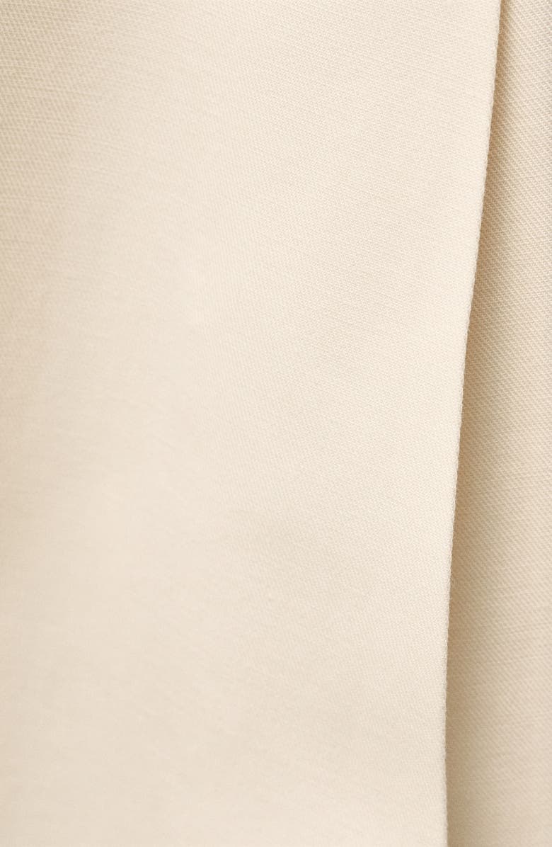 MANGO Cotton & Linen Flare Pants, Alternate, color, Ecru