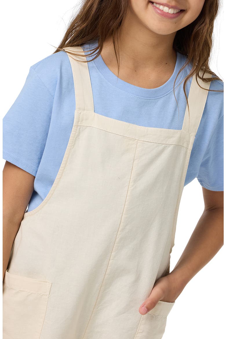 Kids' Starlette Cotton & Linen Romper, Alternate, color, IVORY
