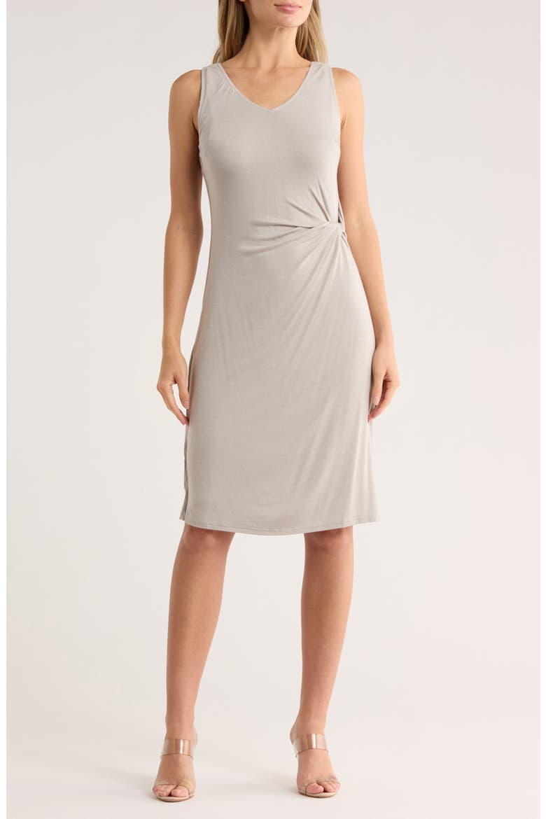 Side Twist Tank Dress, Main, color, STONE