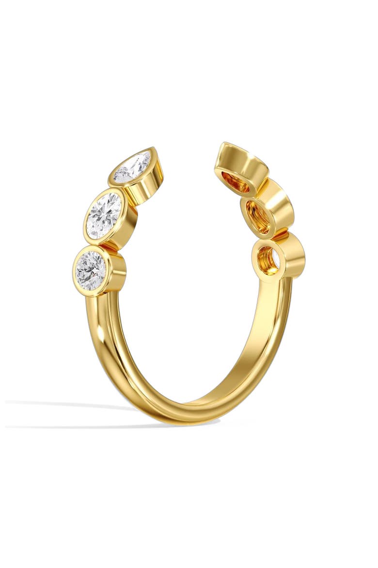 Open Multi Shape Bezel Lab Diamond Band in 14K, Alternate, color, Yellow Gold