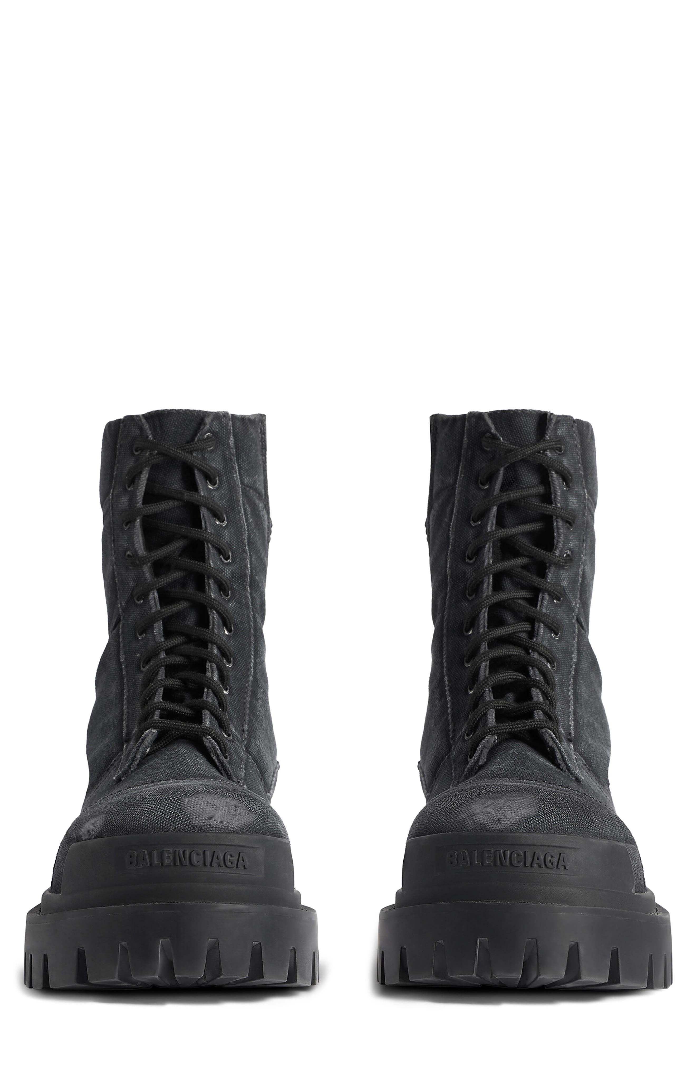 Balenciaga Combat Strike Boot, Alternate, color, Black