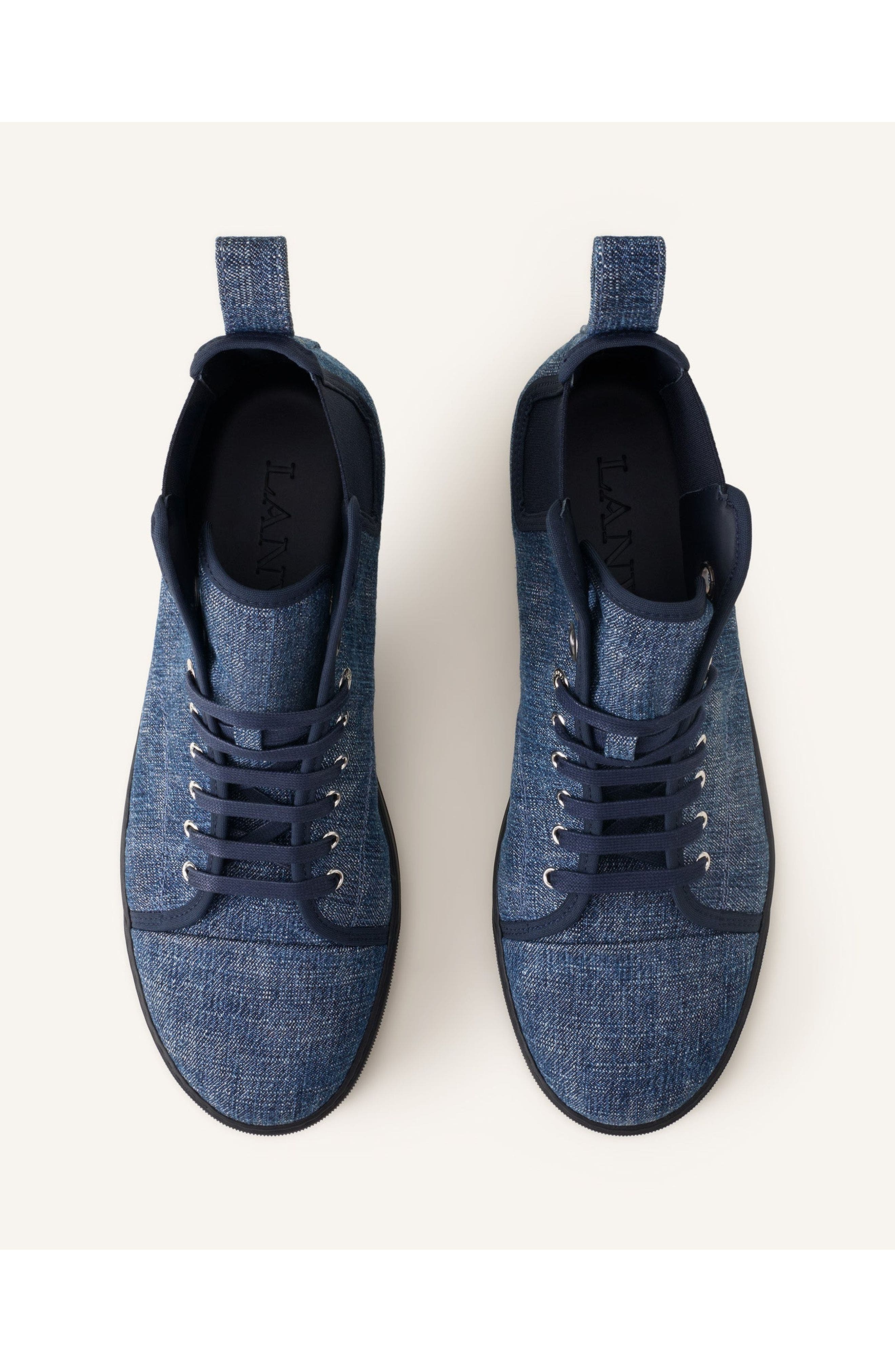 Lanvin Dbb1 High Top Denim Sneakers, Alternate, color, Blue Denim
