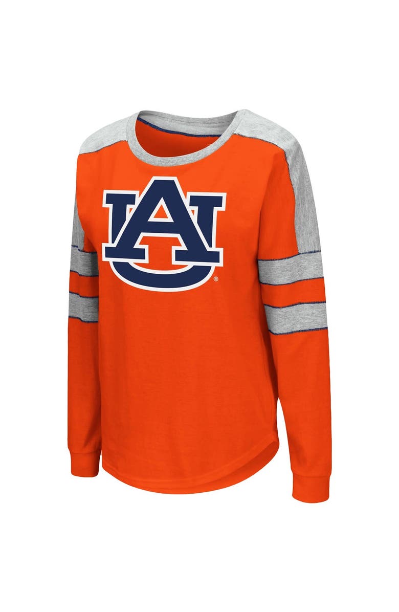 COLOSSEUM Women's Colosseum Orange Auburn Tigers Trey Dolman Long Sleeve T-Shirt, Alternate, color,