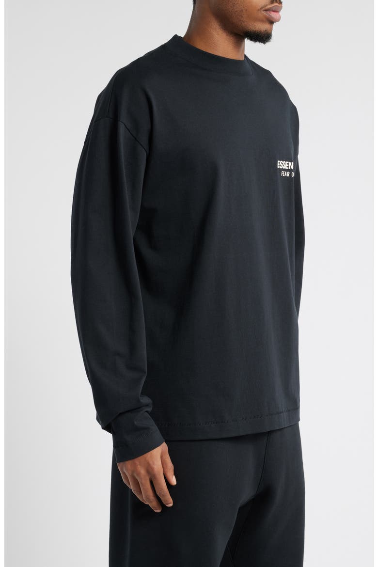 Classic Fit Long Sleeve Logo T-Shirt, Alternate, color, JET BLACK