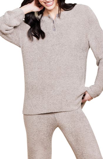 Barefoot Dreams ® Cozychic® Lite® Textured Henley In Gray