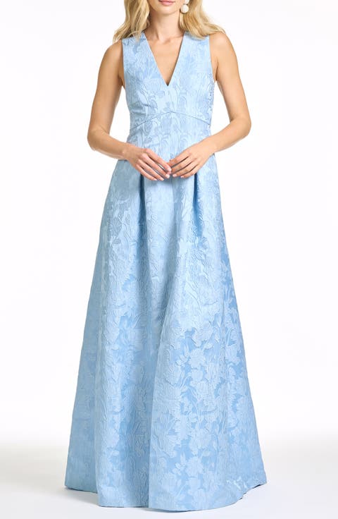 Brooklynne Floral Cloqué Gown