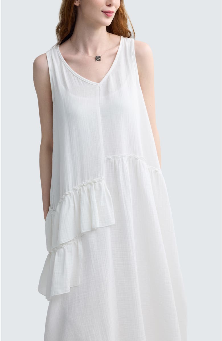 LUUKAA Brielle Artistic Muslin Dress, Alternate, color, Ecru