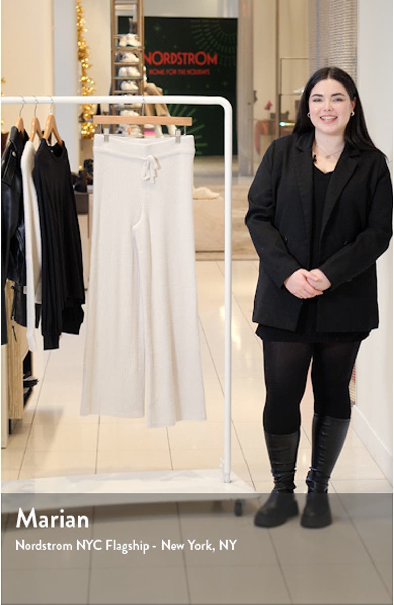 Wide Leg Drawstring Chenille Pants, sales video thumbnail