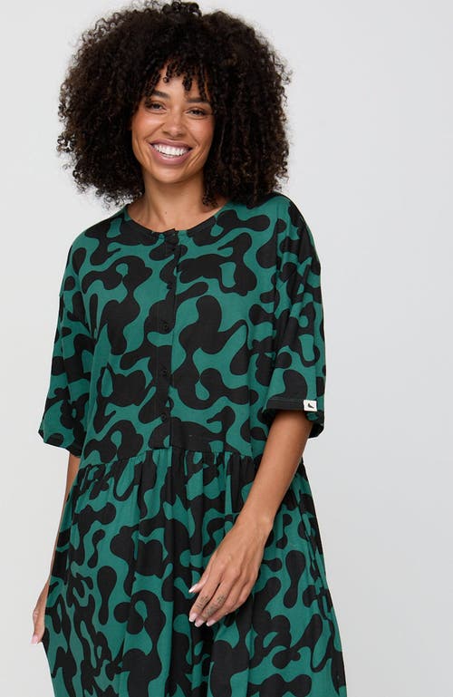 Turtledove London Organic Cotton Matilda Midi Dress In Green