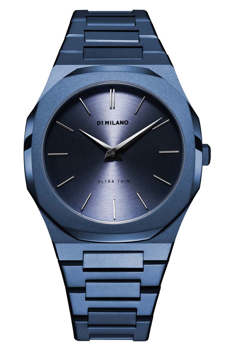 Ultrathin Bracelet Watch, 40mm, Main, color, BLUE