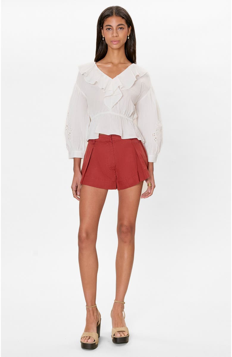 Rebecca Taylor Lorelai Embroidered Blouse, Main, color, Ivory