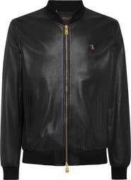 BILLIONAIRE Basic Leather Bomber Men