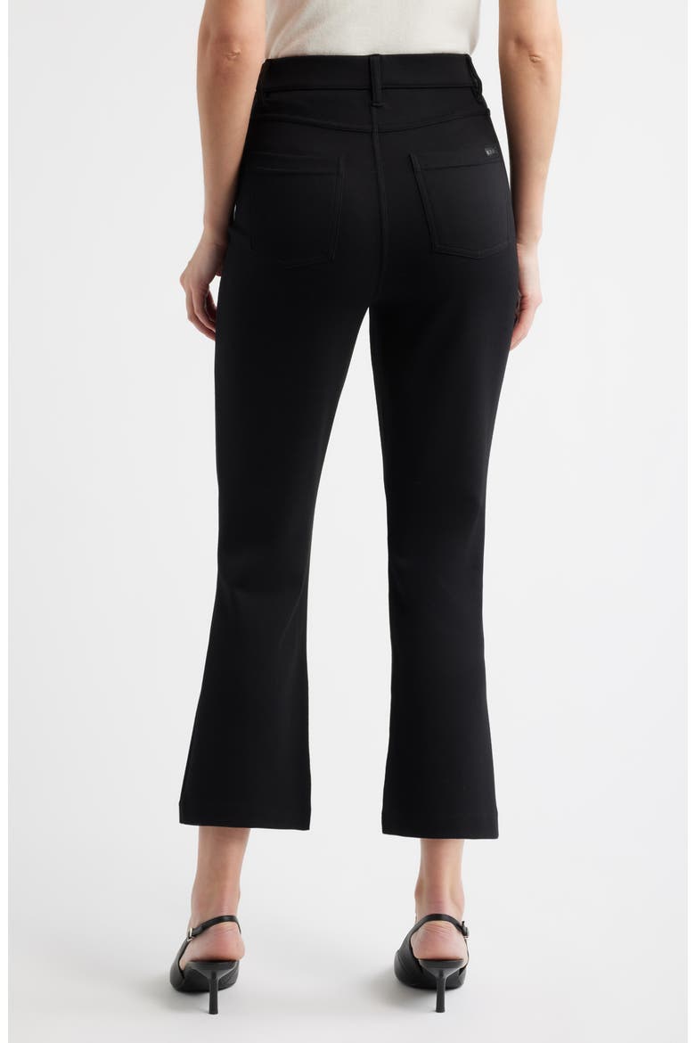 Double Soft Jersey Pull-On Kick Flare Pants, Alternate, color, BLACK