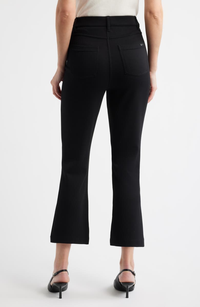 Hue Double Soft Jersey Pull-On Kick Flare Pants, Alternate, color, Black