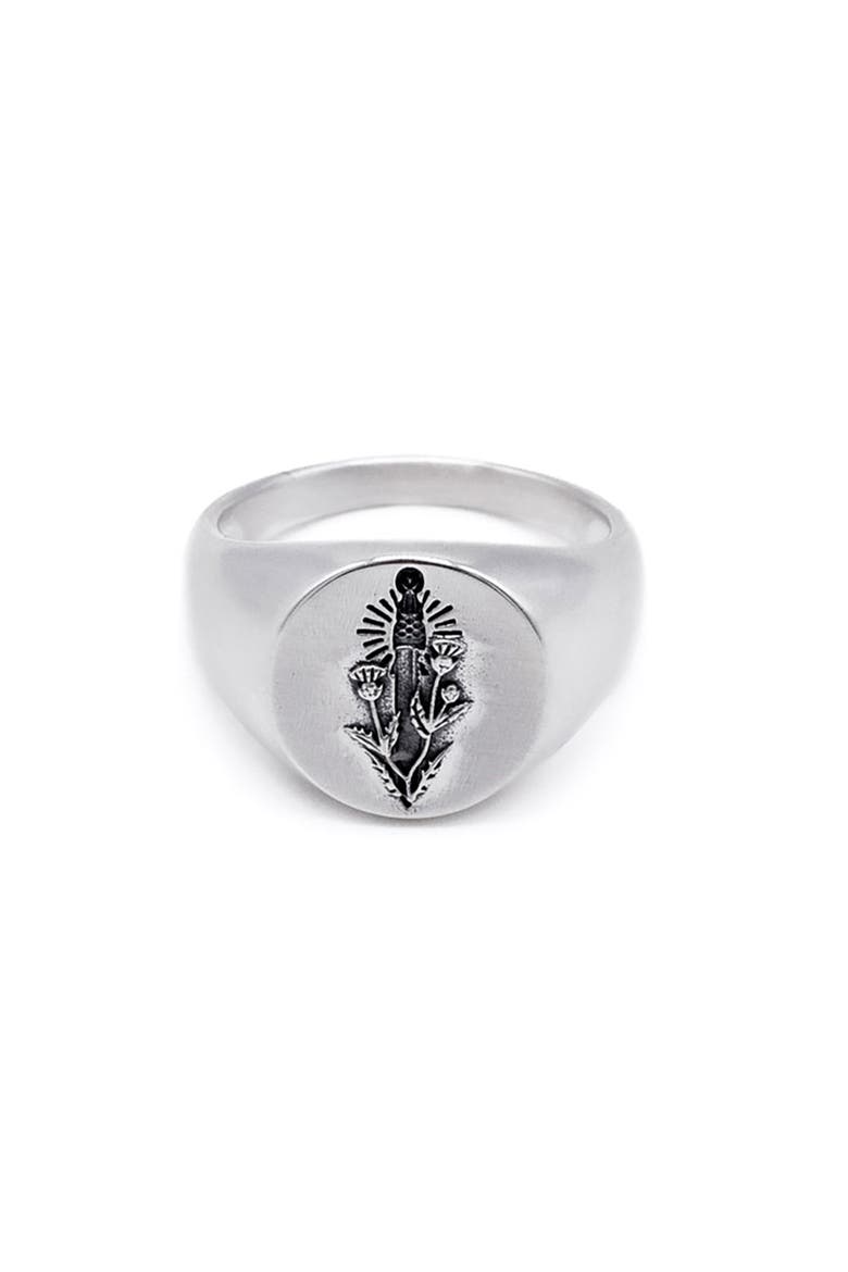 Men's Silver Defence Ring, Main, color, SILVER