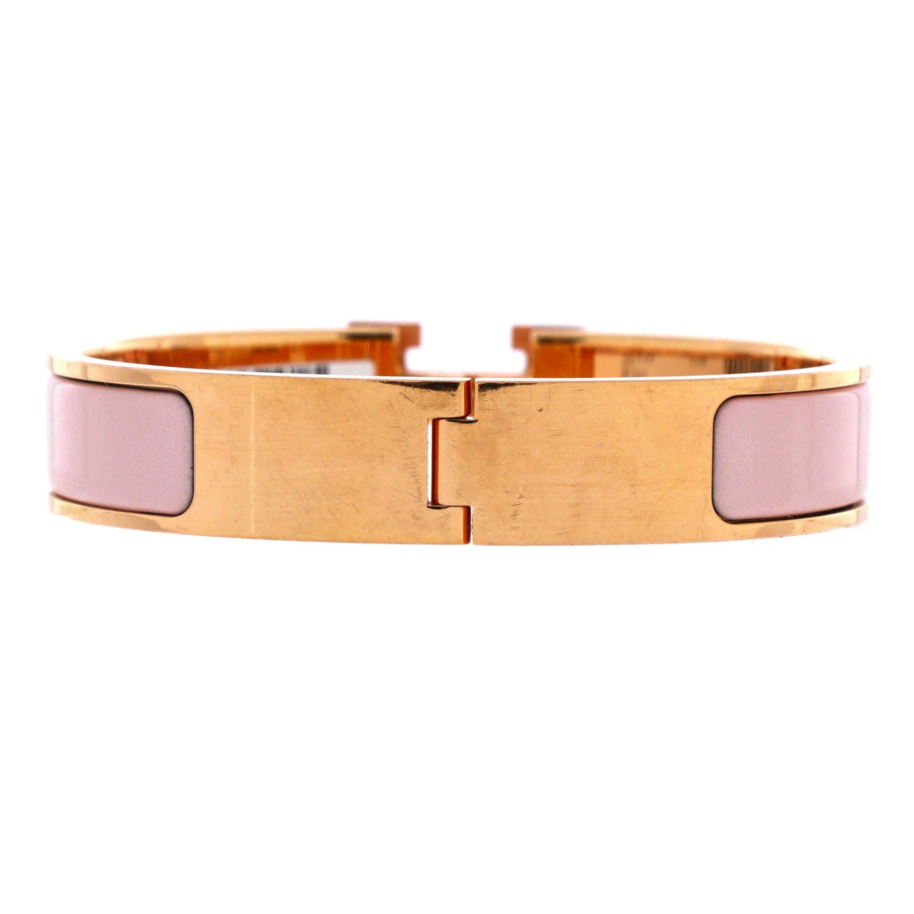 Clic H Bracelet Enamel Narrow, Alternate, color, Pink