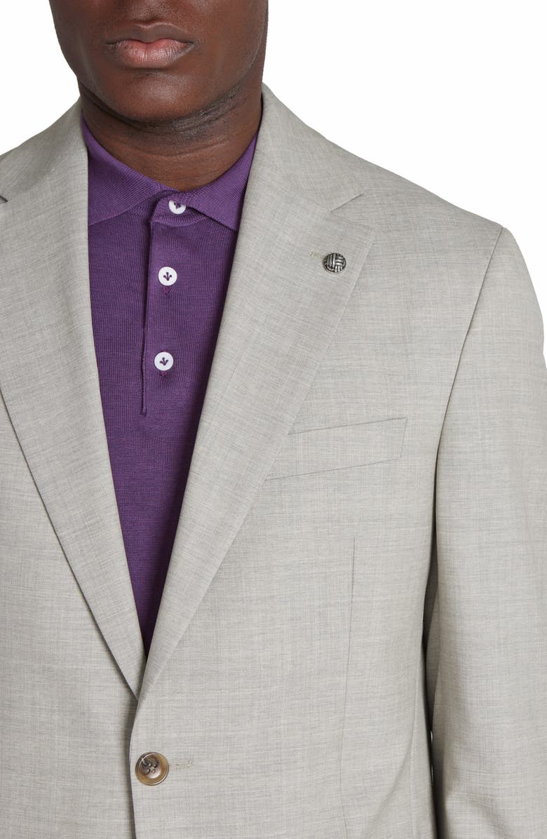 Jack Victor Midland Mélange Wool Suit, Alternate, color, Taupe