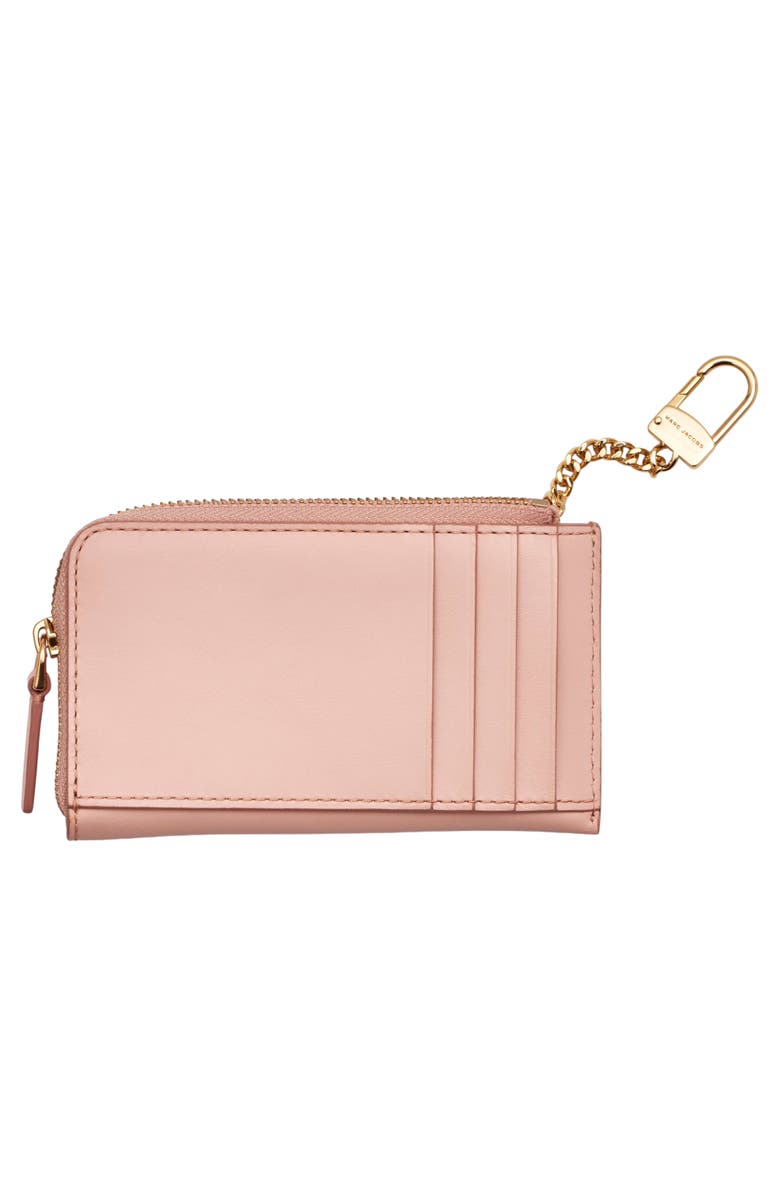 Marc Jacobs The Top Zip Multi Leather Card Holder, Alternate, color, Rose