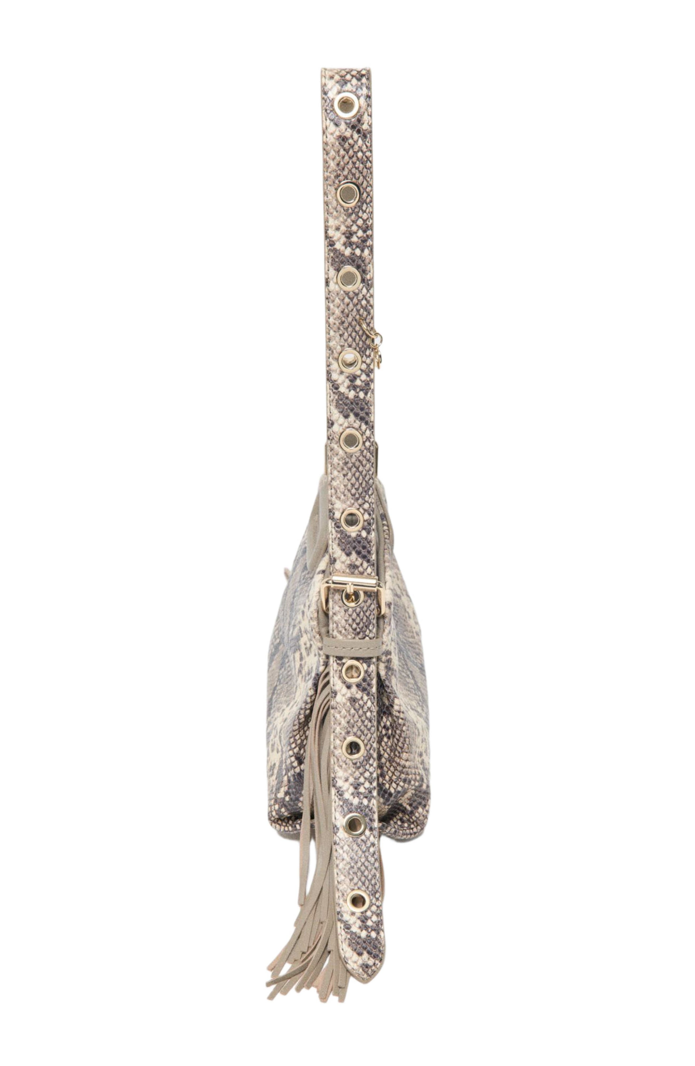 Python-embossed Miss M mini bag, Alternate, color, Natural snake print