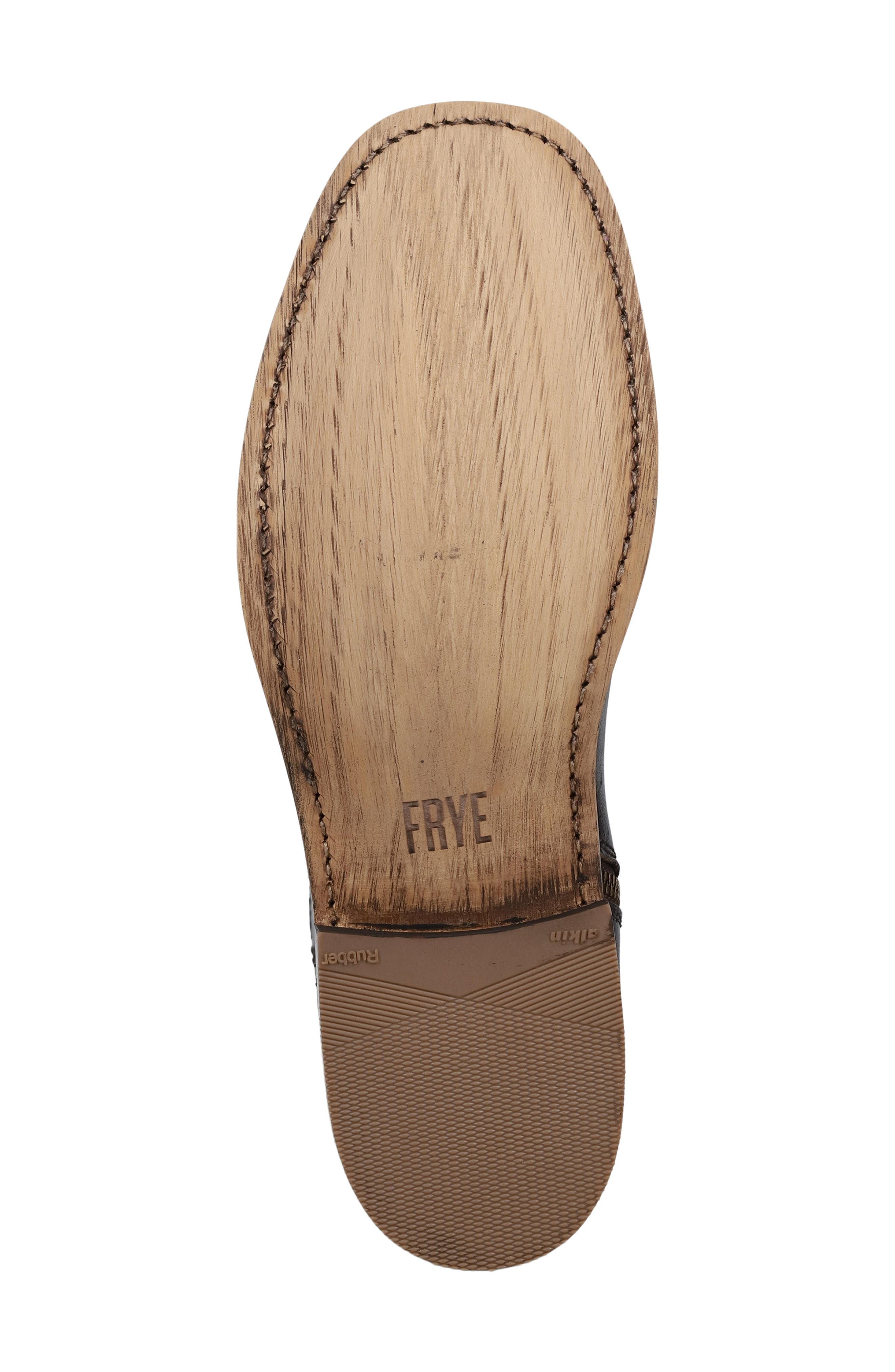 Frye Campus Leather Plain Toe Zip Boot, Alternate, color, 