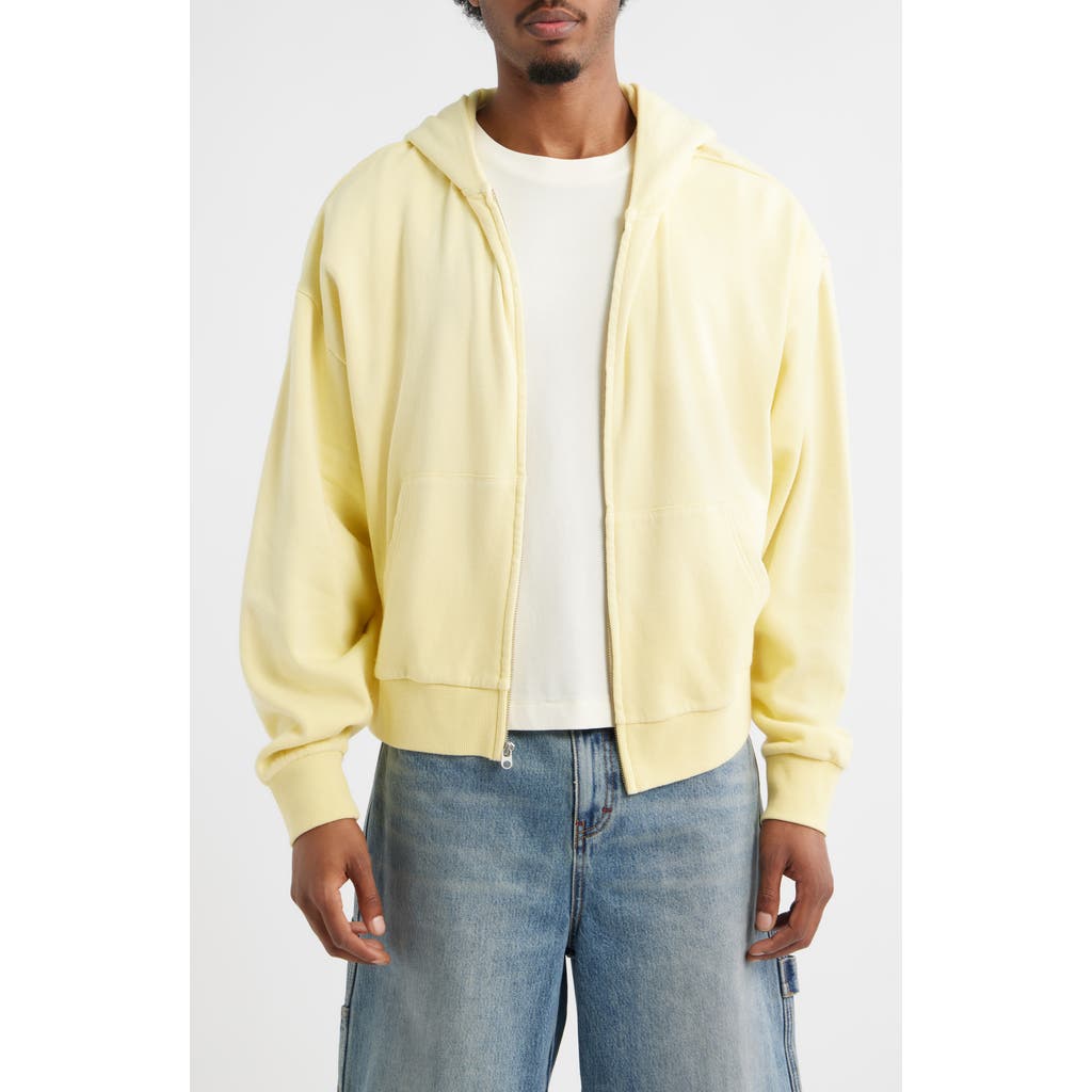 Elwood Core Oversize Terry Full Zip Hoodie In Yellow
