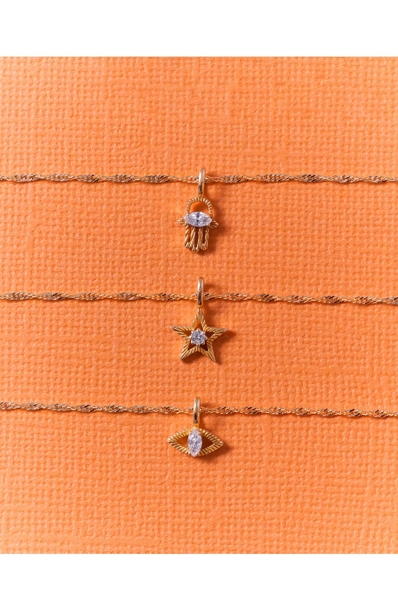 Edge of Ember Hamsa Diamond Necklace, Alternate, color, Hamsa