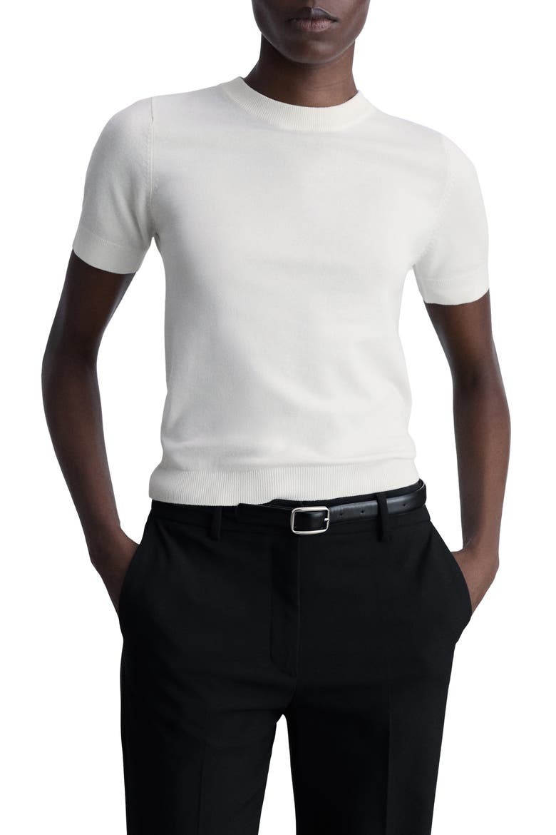 Short Sleeve Sweater, Main, color, ECRU