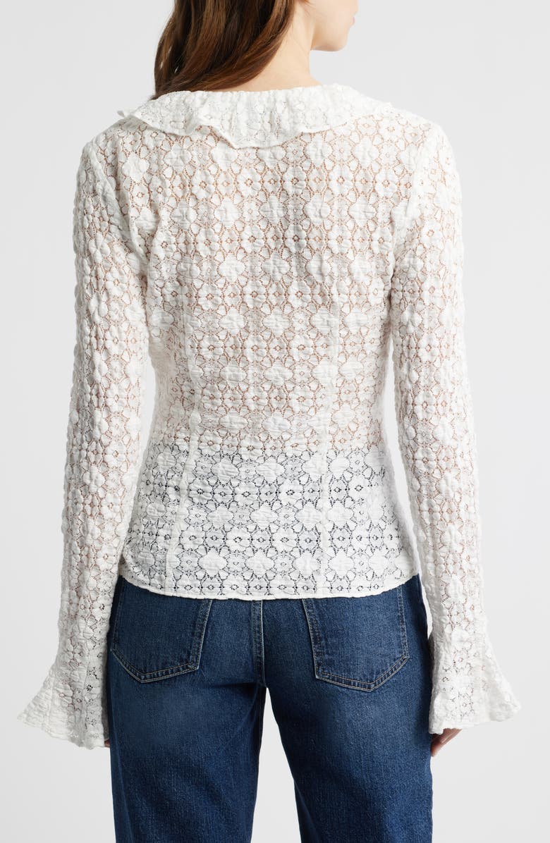 Hill House Home The Gabriella Ruffle Lace Top, Alternate, color, White