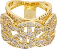 Juvell CZ Layered Link Ring