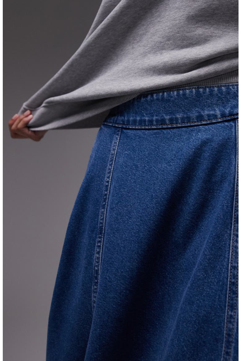 Full Denim Maxi Skirt, Alternate, color, BLUE