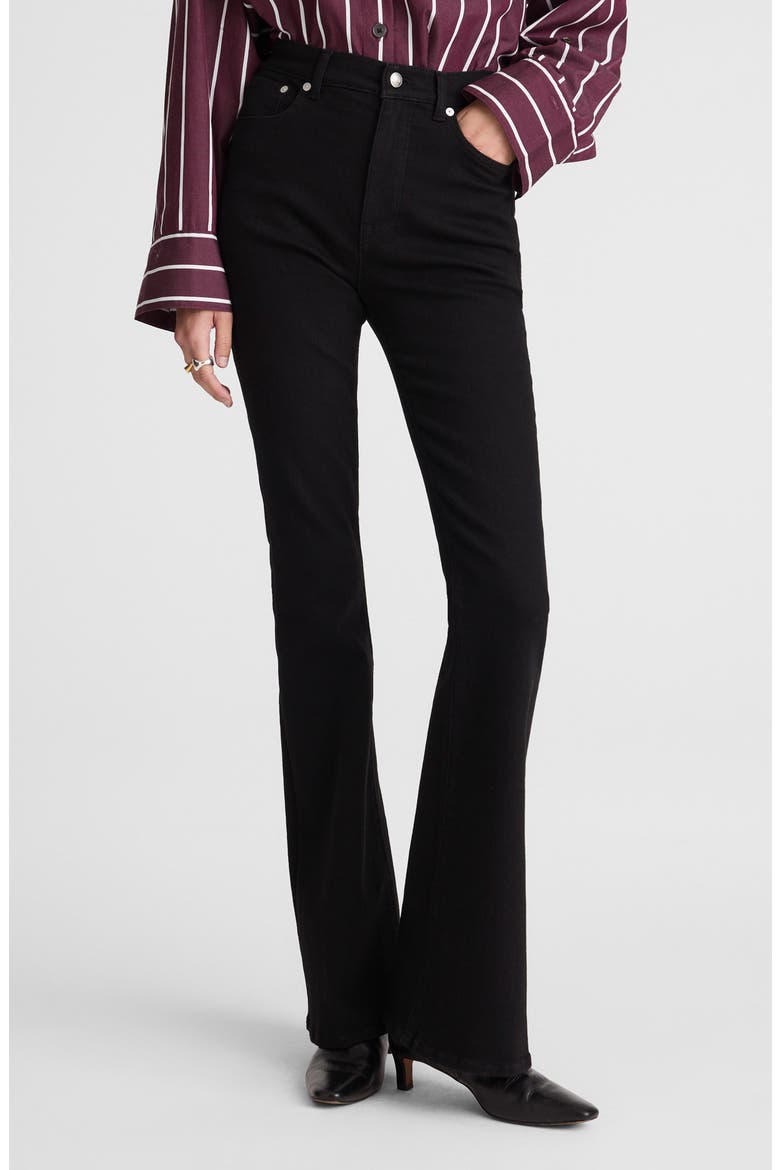 The Stretch Flare Jeans, Main, color, BLACK RINSE WASH