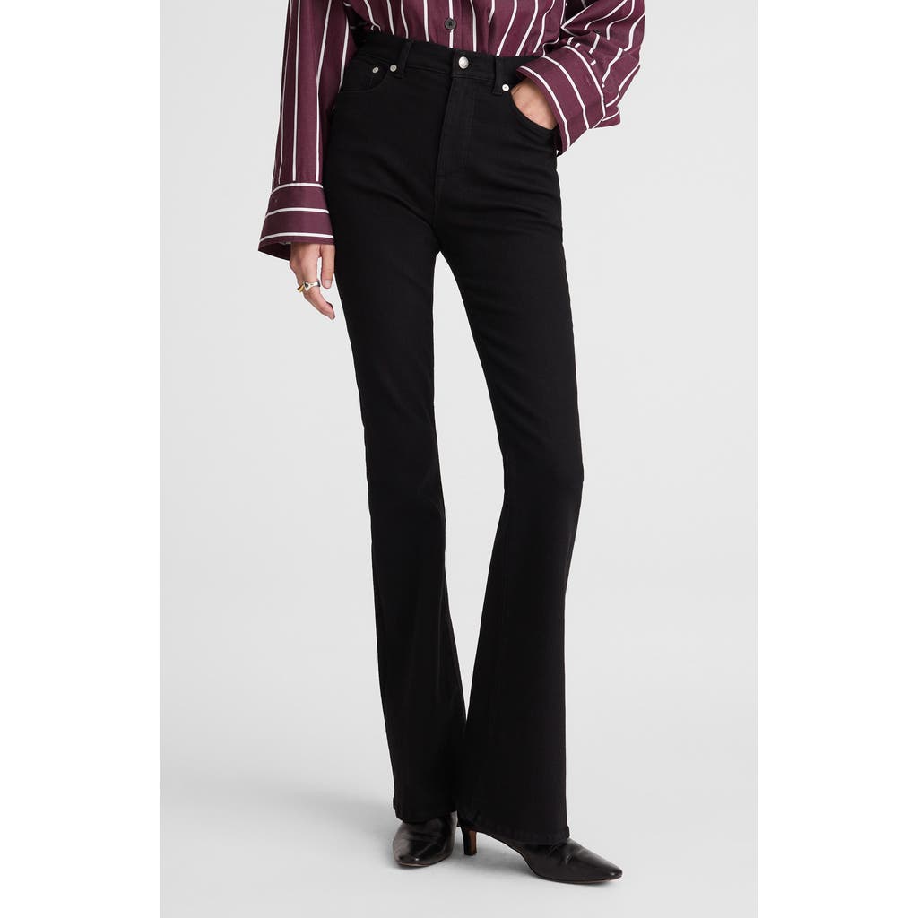 Madewell The Stretch Flare Jeans In Black