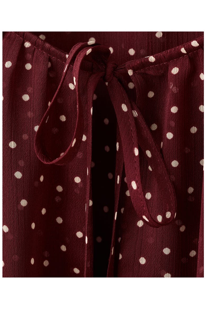 Polka Dot Woven Shirt, Alternate, color, MAROON