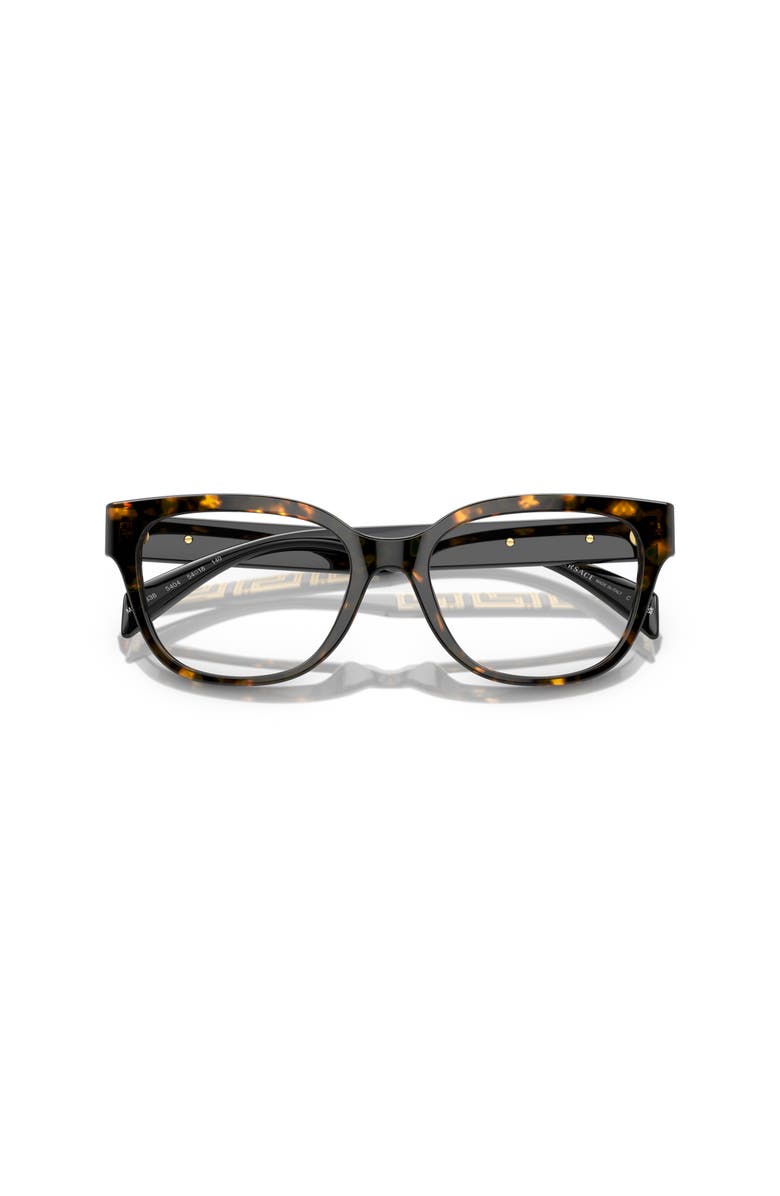 Versace 52mm Rectangle optical glasses, Alternate, color, Tortoise