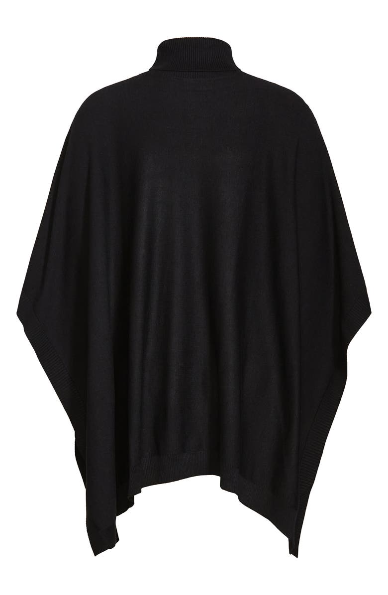 City Chic Emilia Turtleneck Cape Sweater, Alternate, color, 
