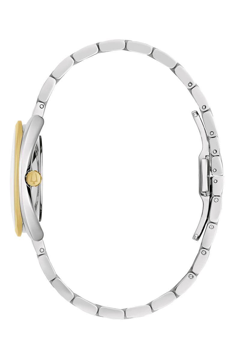 BULOVA Duality Diamond Bracelet & Two Leather Straps Watch Set, 34mm, Alternate, color, 