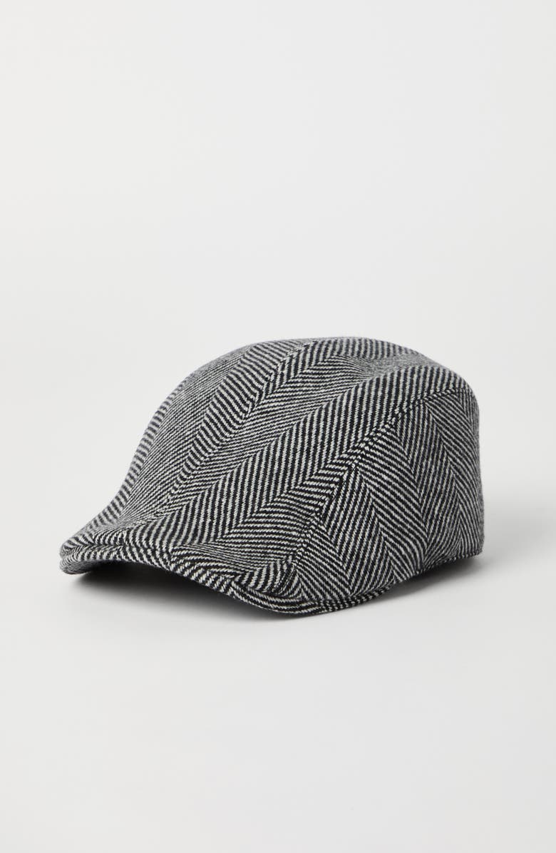 Brunello Cucinelli Chevron flat cap, Alternate, color, 