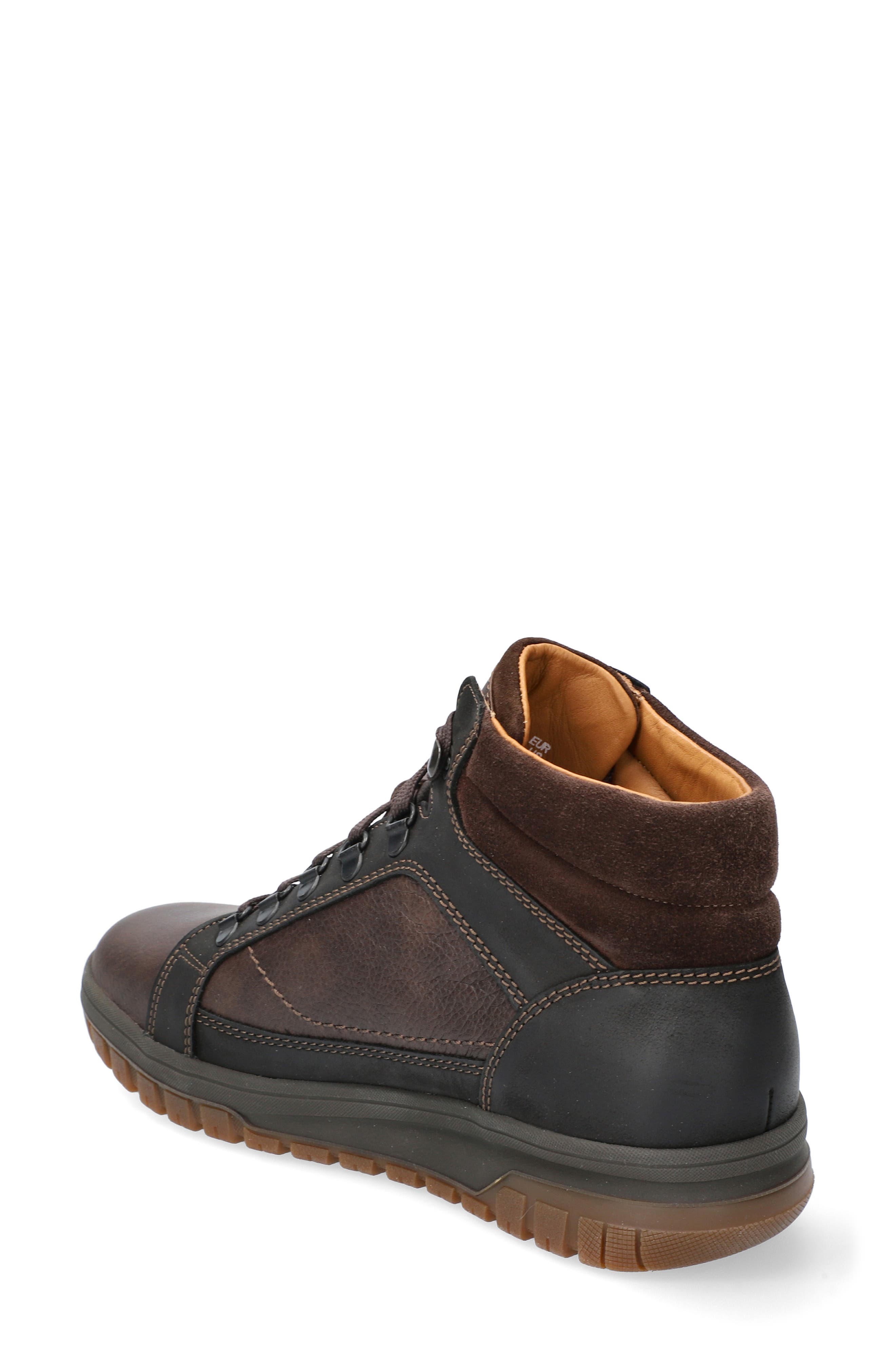 Mephisto Pitt Mid Lace-Up Boot, Alternate, color, Dark Brown