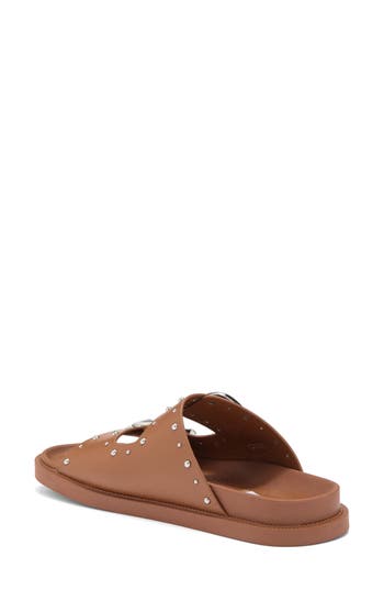 Steve Madden Connely Buckle Slide Sandal In Cognac