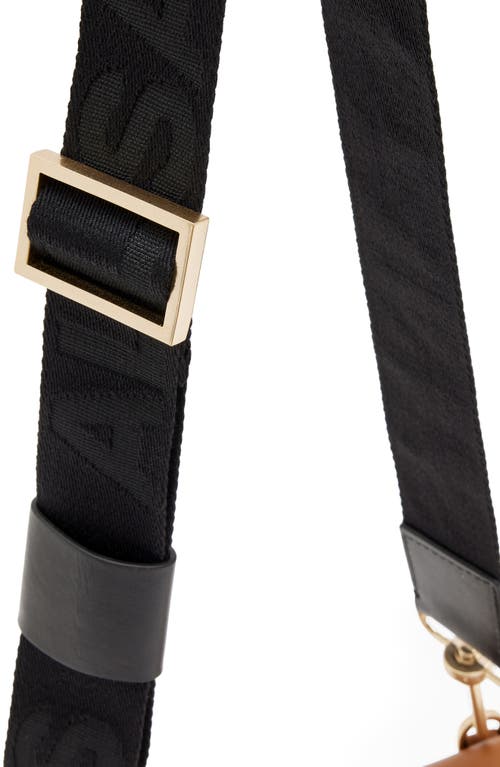 Allsaints Ezra Logo Strap Leather Crossbody Bag In Brown