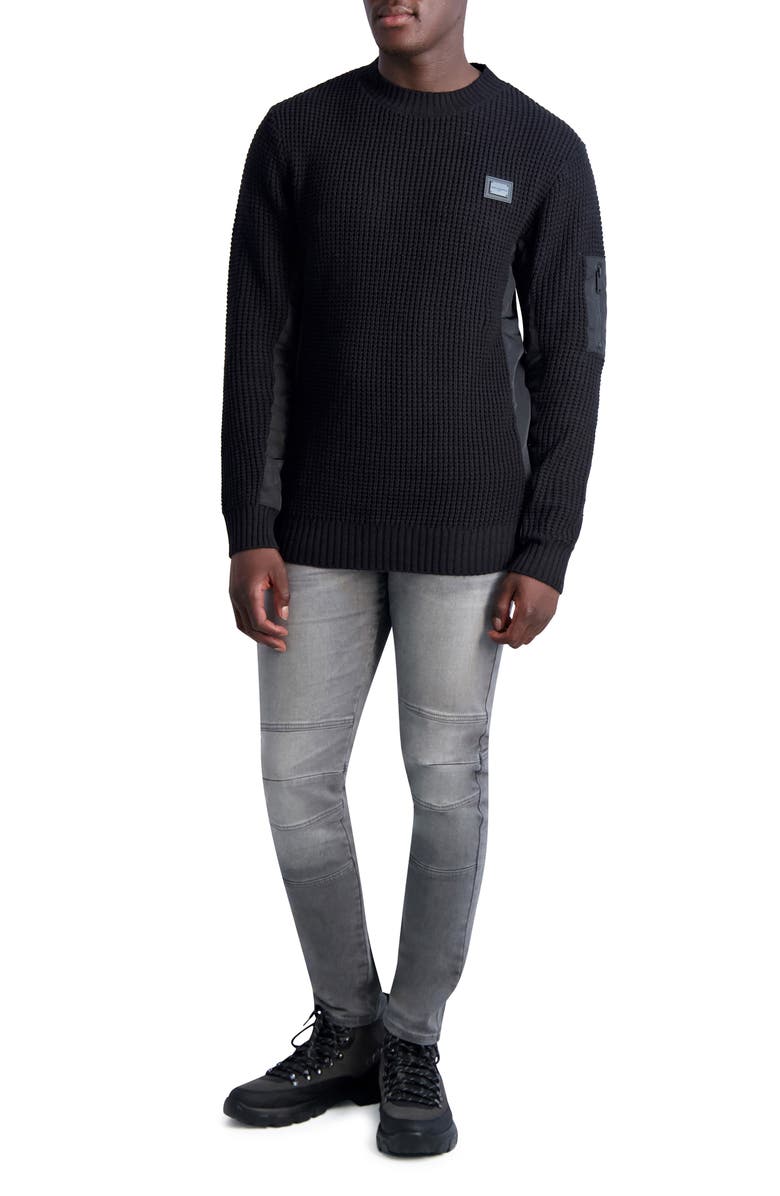 KARL LAGERFELD PARIS Crewneck Sweater, Alternate, color, 