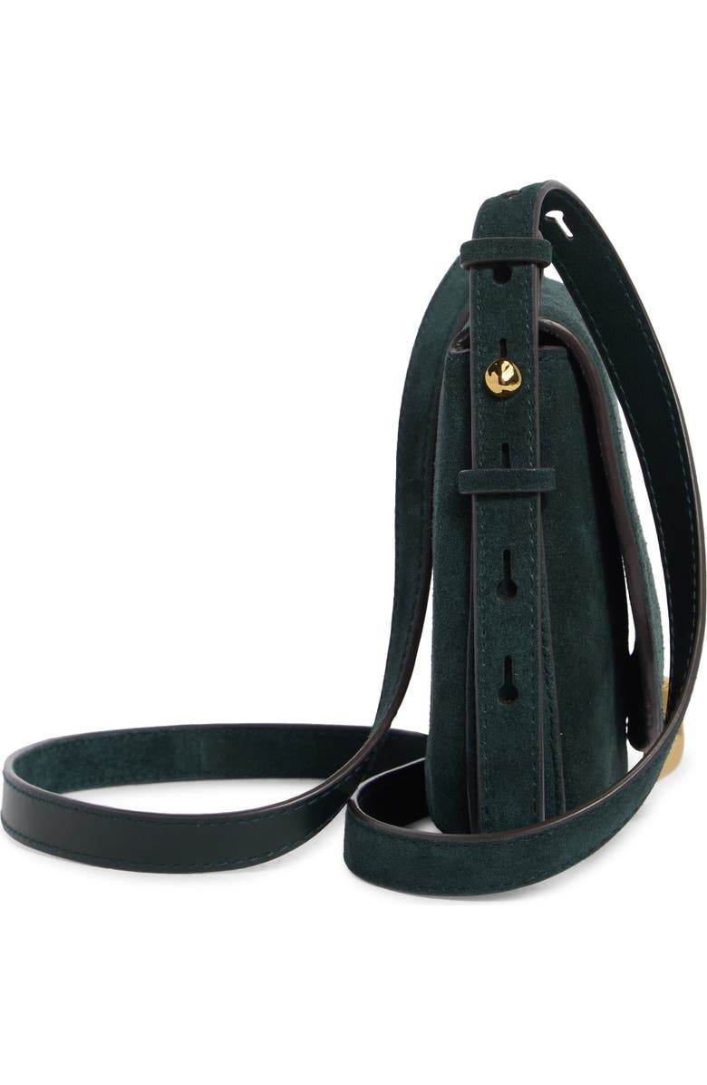 Madewell The Small Dakota Suede Saddle Bag, Alternate, color, Midnight Forest